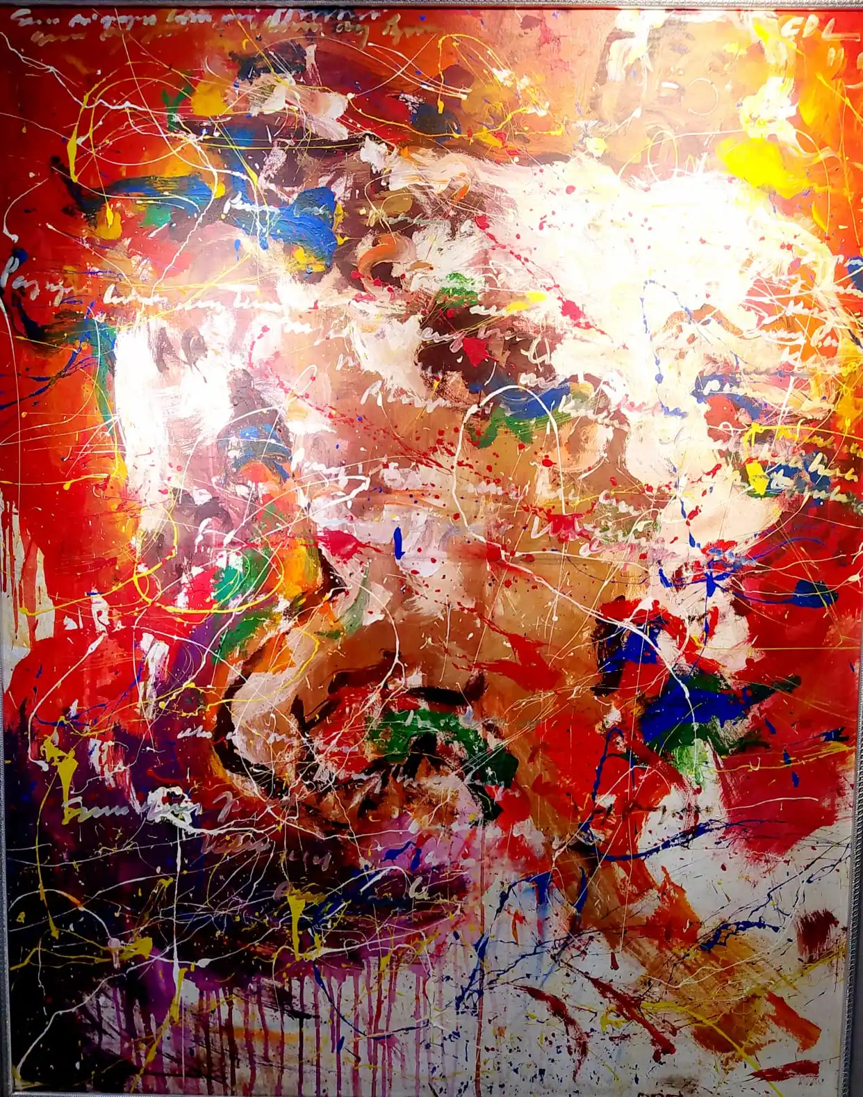 Salah satu karya Chryshnanda Dwilaksana yang berjudul :" Sang Pangeran ", akrilik di kanvas, 200x150 Cm, 2025. (Foto: Dok MI/Istimewa)