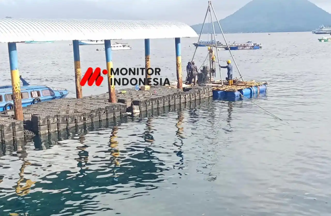 Pelabuhan Speed Boat di Kelurahan Mangga Dua, Kota Ternate, mulai direhabilitasi dengan anggaran lebih dari Rp27 miliar lebih dari APBN (Foto: MI/Jainal Adaran)