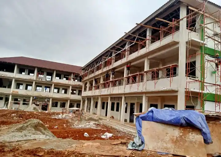 Kondisi pembangunan Unit Sekolah Baru SMPN 59 pada beberapa pekan lalu (Foto: Dok MI)