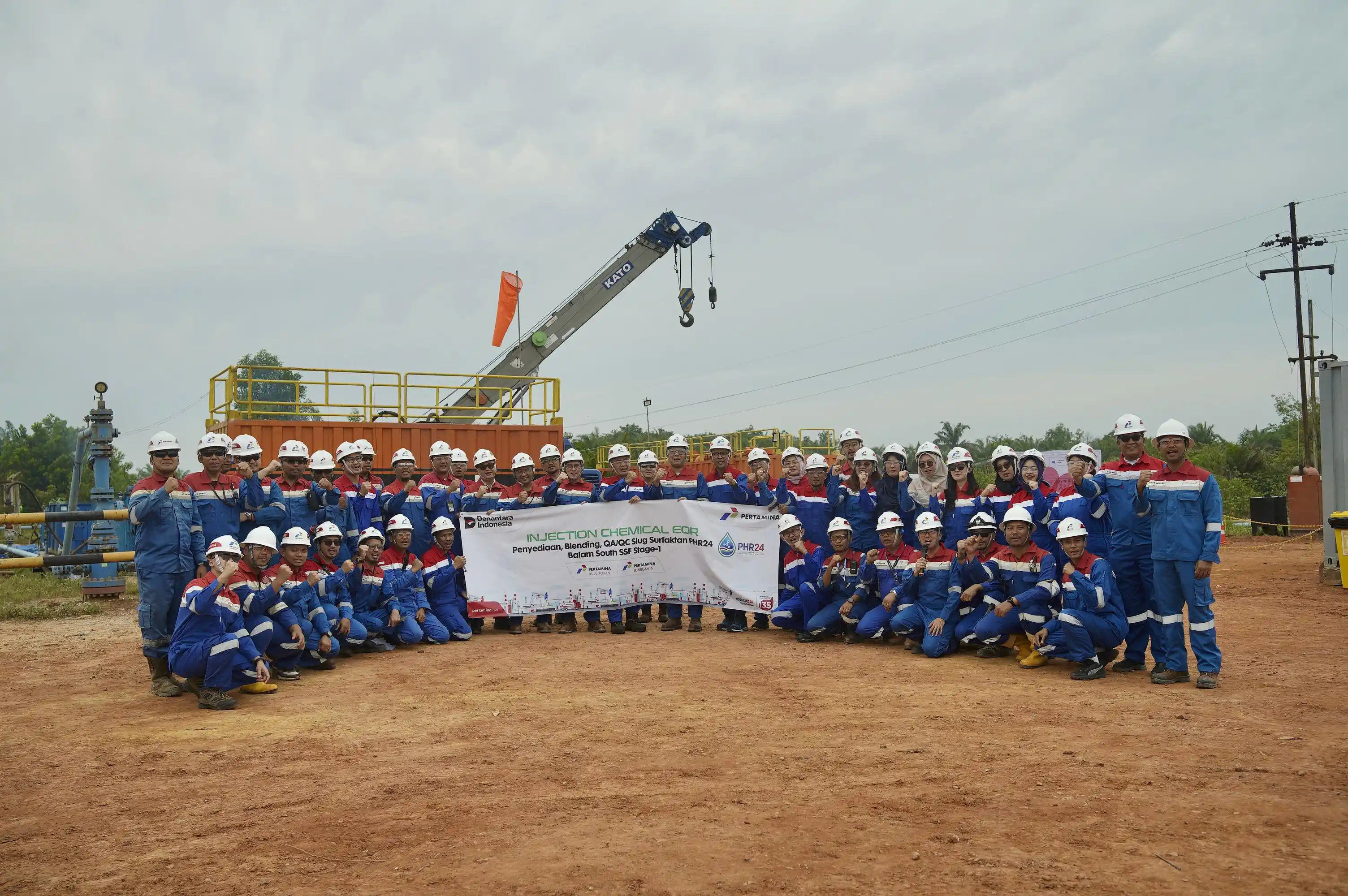 PT Pertamina Lubricants (PTPL)  dan Pertamina Hulu Rokan Sukses Injeksi Perdana Surfaktan untuk Produksi Migas [Foto: Doc. Pertamina]