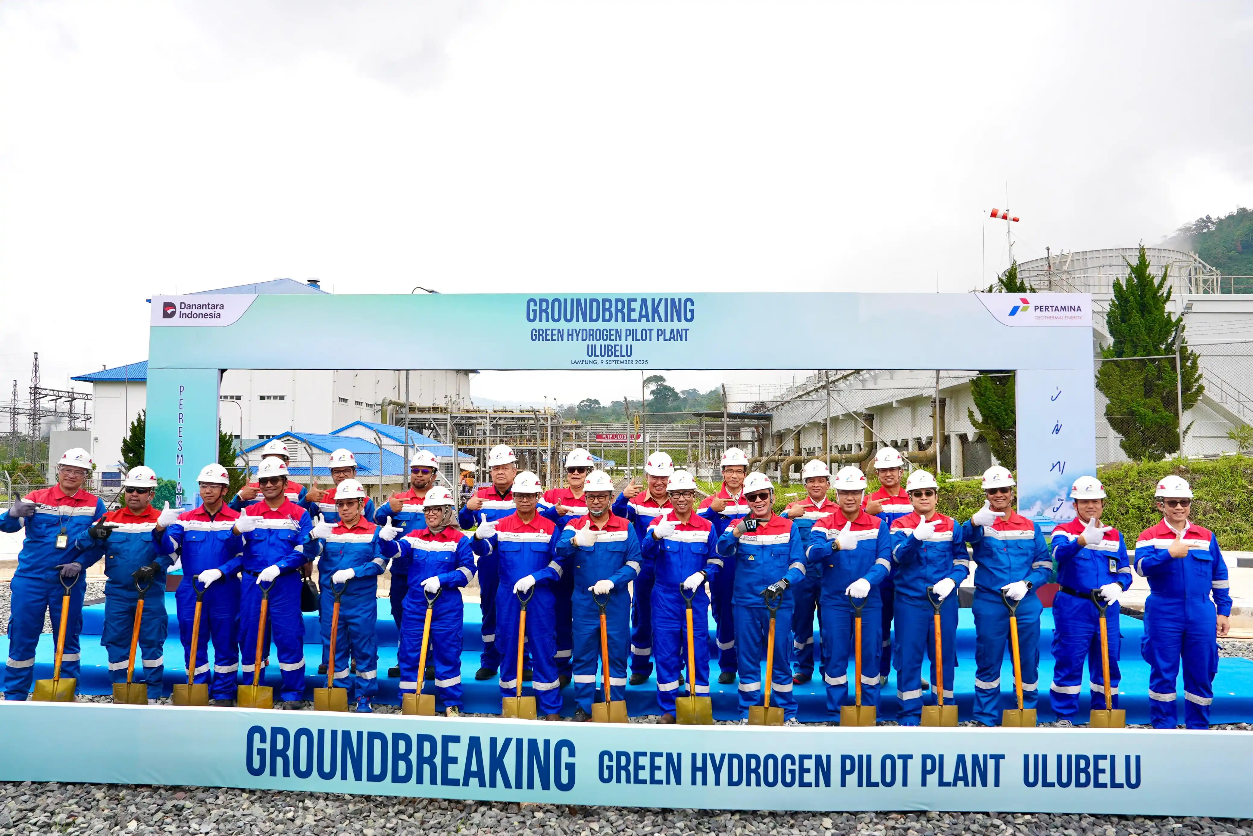 PT Pertamina Geothermal Energy Tbk (PGE) meresmikan Pilot Project Green Hydrogen (Hidrogen Hijau) Ulubelu di Kabupaten Tanggamus, Lampung, Selasa (9/9/2025). [Foto: Doc. Pertamina]