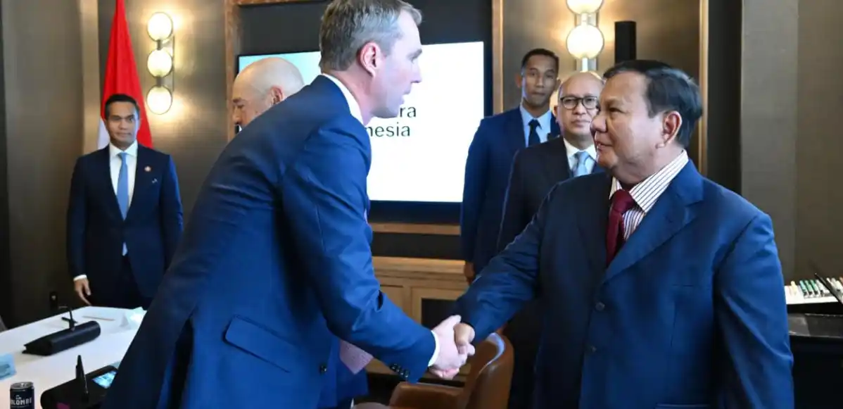 Presiden Republik Indonesia Prabowo Subianto saat bertemu dengan pimpinan perusahaan investasi global yang digelar di Washington, D.C., Amerika Serikat, Jumat (20/2/2026). (Foto: Dok BPMI Setpres)