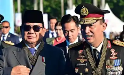 Presiden Prabowo Subianto bersama Kapolri Jendral Listyo Sigit Prabowo (Foto: Istimewa)