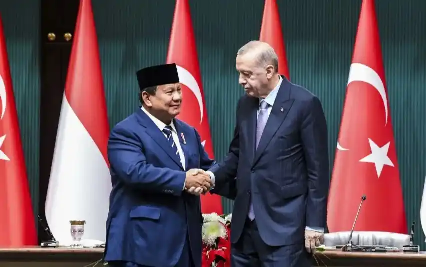 Presiden Republik Indonesia Prabowo Subianto bersama Presiden Turki Recep Tayyip Erdogan (Foto: Ist)