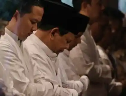 Presiden Prabowo Subianto salat Iduladha 1446 Hijriah di Masjid Istiqlal, Jakarta (Foto: Ist)