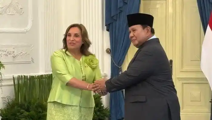 Presiden Republik Peru, Dina Ercilia Boluarte Zegarra dan Presiden RI, Prabowo Subianto (Foto: Repro)