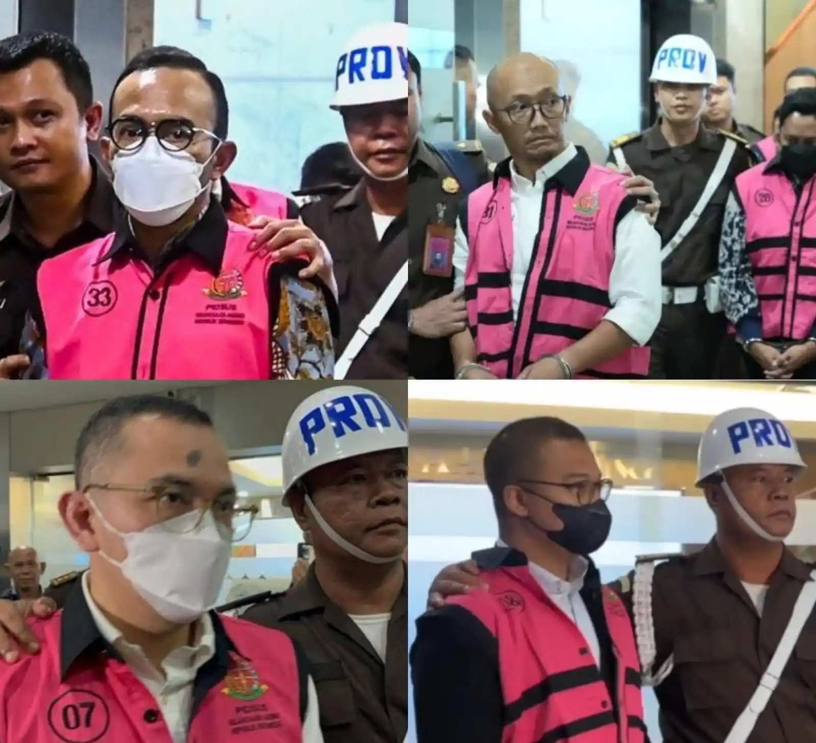 Para tersangka korupsi tata kelola minyak mentah dan produk kilang pada PT Pertamina (Persero), Sub Holding, dan Kontraktor Kontrak Kerja Sama (KKKS) pada periode 2018-2023.  (Foto: Kolase MI/Aswan)