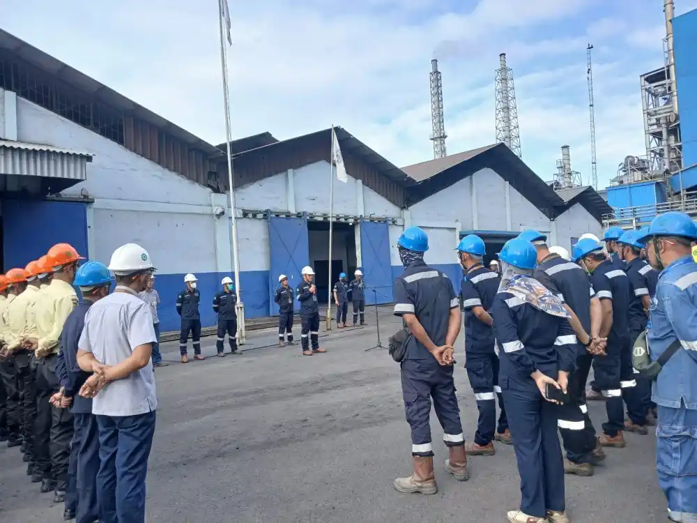 PT Timah Rutin Gelar Apel K3 di Wilayah Operasional [Foto: Doc. PT Timah]