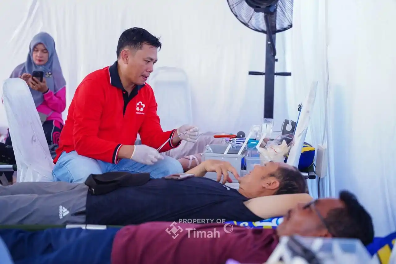PT Timah Kumpulkan Ratusan Kantong Darah dalam Pekan Sehat di Kundur [Foto: Doc. PT Timah]