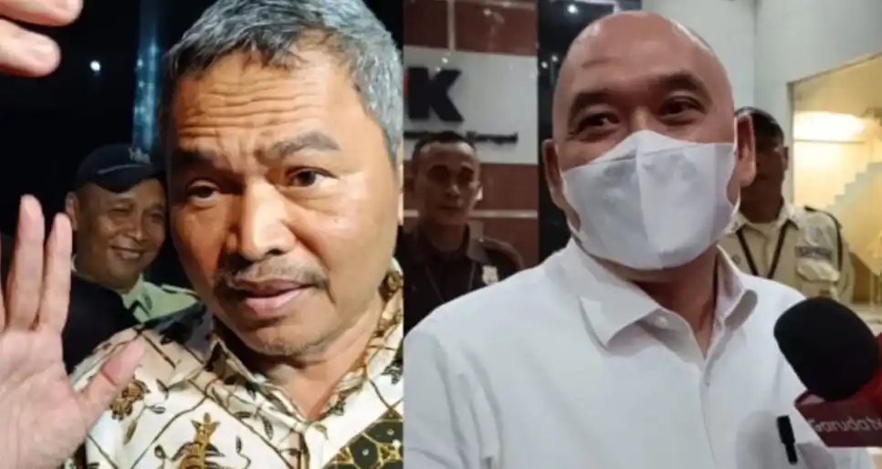 Satori (kiri) dan Heri Gunwan (kanan) tersangka kasus dugaan korupsi dana Corporate Social Responsibility (CSR) BI-OJK (Foto: Istimewa)