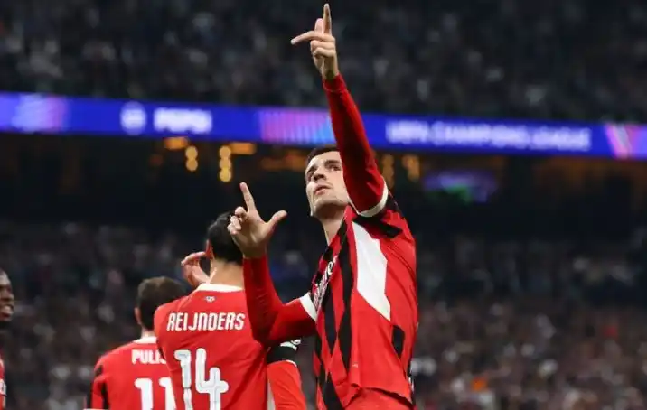 Selebrasi Alvaro Morata usai cetak gol untuk AC Milan (Foto: Ist)
