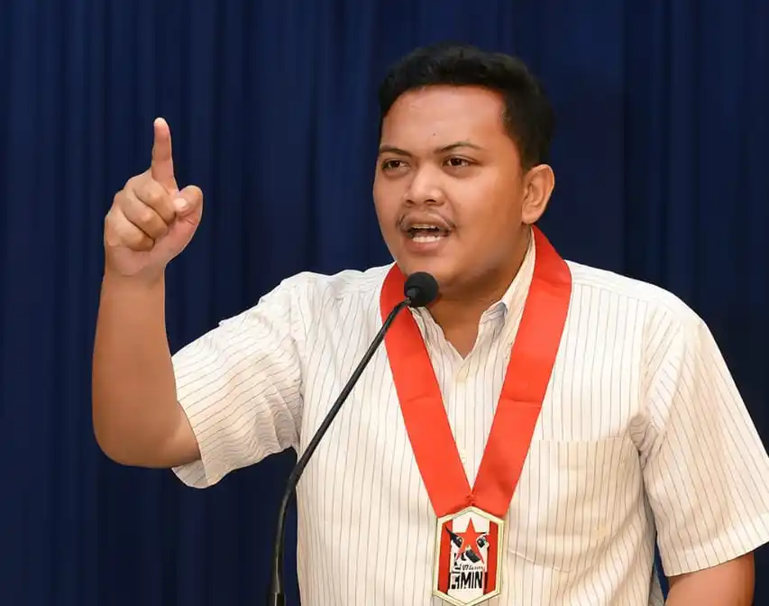 Ketua Gerakan Mahasiswa Nasional Indonesia (GMNI) UKI, Stevent Nainggolan [Foto: MI/Plo]