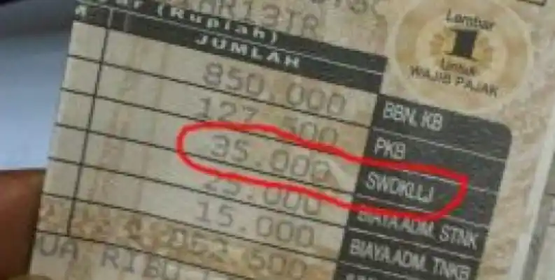 SWDKLLJ: Iuran Wajib di STNK (Foto: Ist)