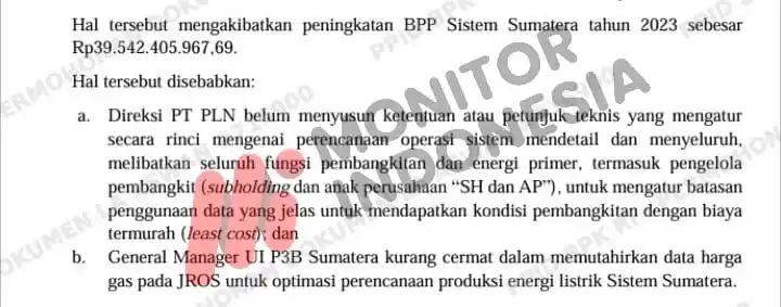 Laporan Hasil Pemeriksaan (LHP) atas kepatuhan pengelolaan pendapatan, biaya, dan investasi dalam penyediaan tenaga listrik tahun 2023 PT Perusahaan Listrik Negara (Persero), anak perusahaan, dan instansi terkait lainnya di DKI Jakarta, Jawa Barat, Jawa Tengah, Jawa Timur, Bali, Sumatera Utara, Riau, Kepulauan Riau, Sumatera Selatan, Kalimantan Timur, Nusa Tenggara Barat, Sulawesi Utara, Sulawesi Selatan, dan Maluku - Direktorat Jenderal Pemeriksaan Keuangan Negara VII Tahun 2025 Nomor: 35/T/LHP/DJPKN-VII/PBN.02/07/2025 Tanggal: 29 Juli 2025. (Foto: Dok MI)