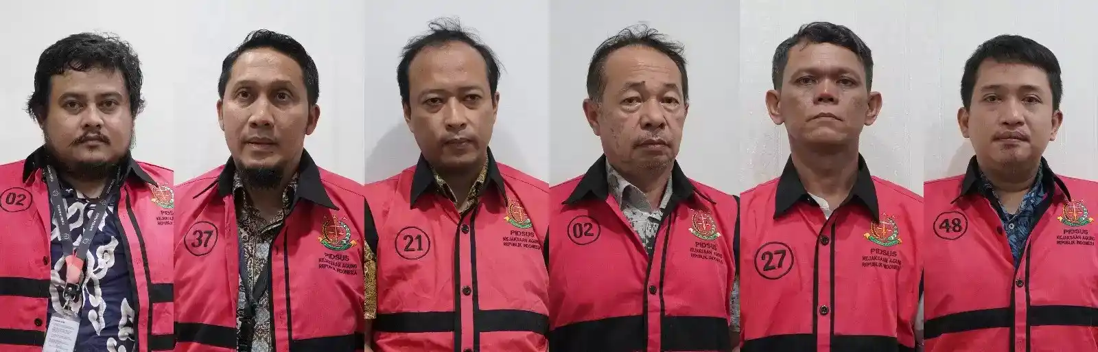 Deret tersangka kasus dugaan korupsi proyek pembangunan jalur kereta api Besitang-Langsa pada Balai Teknik Perkeretaapian Medan tahun 2017 sampai dengan 2023 (Foto: Dok MI)