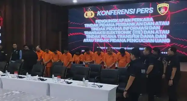 Para tersangka pembobolan salah satu bank pemerintah di Jawa Barat (Jabar) (Foto: Dok MI)