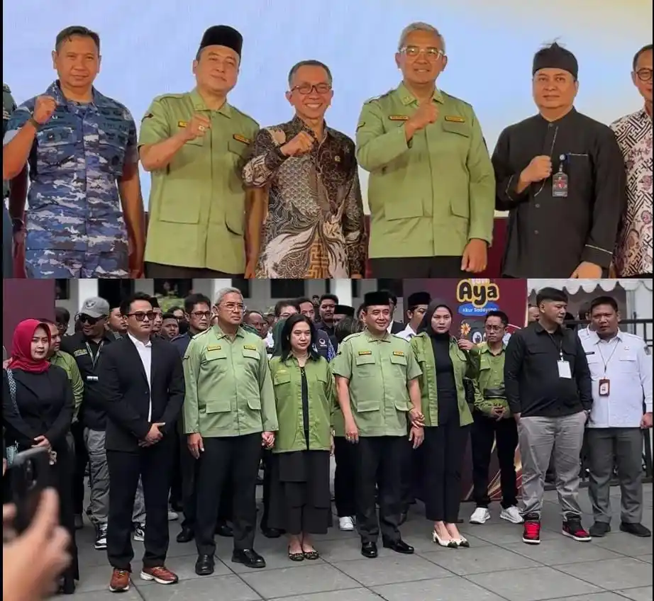 Pasangan Muhammad Farhan dan saat penetapan sebagai Wali Kota dan Wakil Wali Kota Bandung terpilih dalam Pilkada serentak 2024. (Foto: Dok MI)