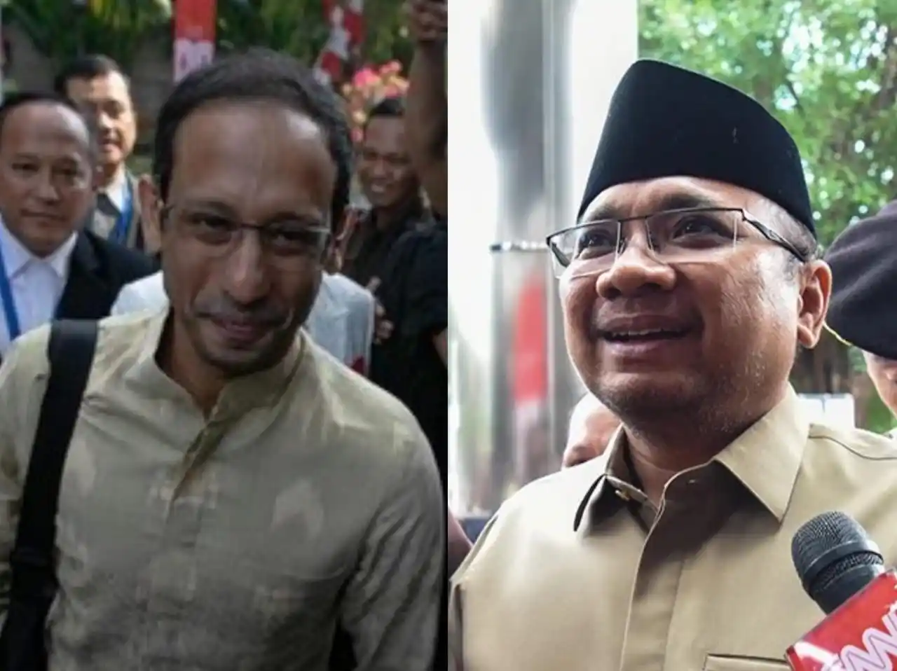 Nadiem Anwar Makarim (kiri) dan Yaqut Cholil Quomas (Foto: Kolase MI/Olahan)